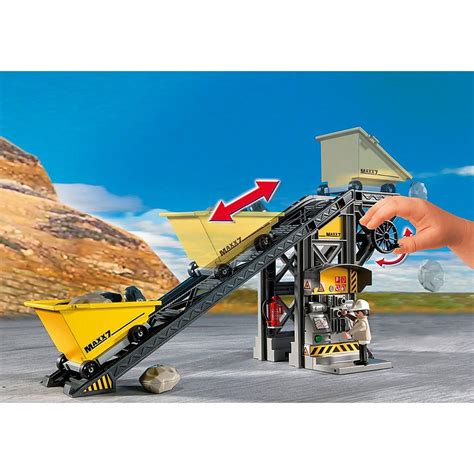 playmobil 4041 conveyor belt with mini excavator|playmobil 4041 belt.